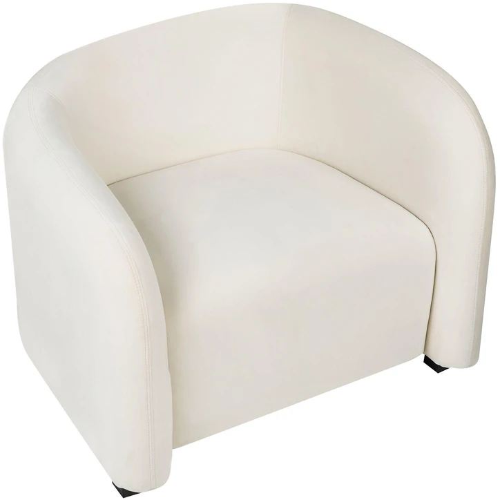Sofa Beliani 5 vietų svetainės baldų komplektas VELTADA veliūrinis, kreminės spalvos