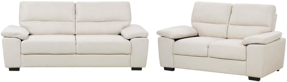 Sofa Beliani 5 vietų svetainės baldų komplektas VOGAR šviesiai smėlio spalvos