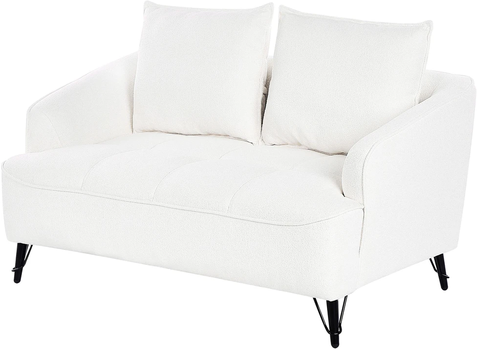 Sofa Beliani 5 vietų svetainės baldų komplektas HOBRO Boucle baltas