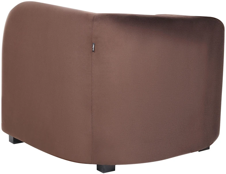 Sofa Beliani 5 vietų svetainės baldų komplektas VELTADA iš veliūro, tamsiai rudas