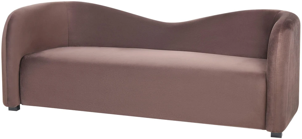 Sofa Beliani 5 vietų svetainės baldų komplektas VELTADA iš veliūro, tamsiai rudas