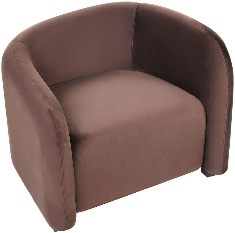 Sofa Beliani 5 vietų svetainės baldų komplektas VELTADA iš veliūro, tamsiai rudas