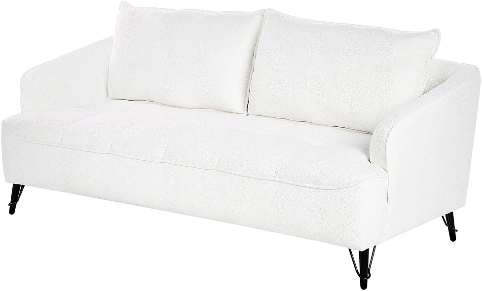 Sofa Beliani 5 vietų svetainės baldų komplektas HOBRO Boucle baltas