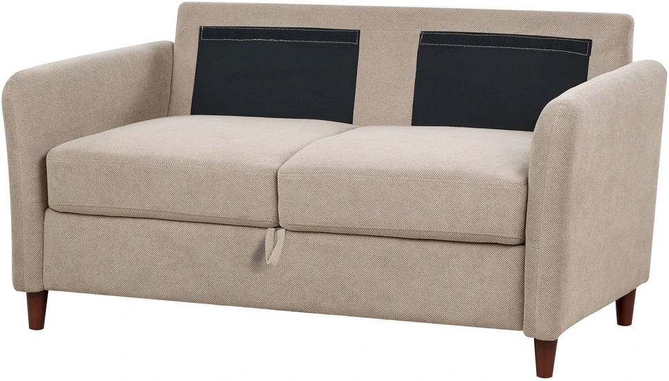 Sofa Beliani 5 vietų svetainės baldų komplektas MARE smėlio spalvos su daiktadėže