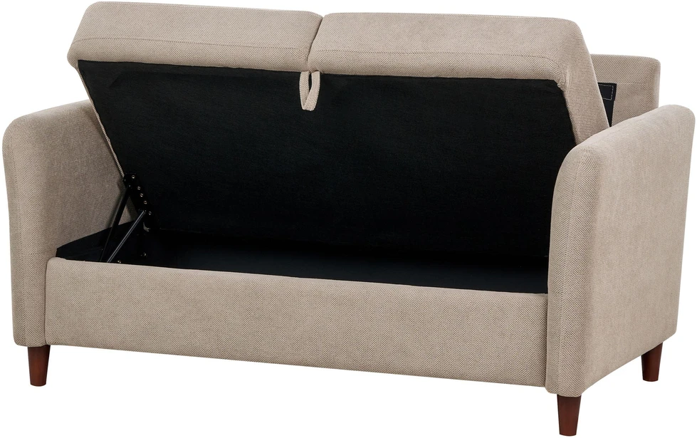 Sofa Beliani 5 vietų svetainės baldų komplektas MARE smėlio spalvos su daiktadėže