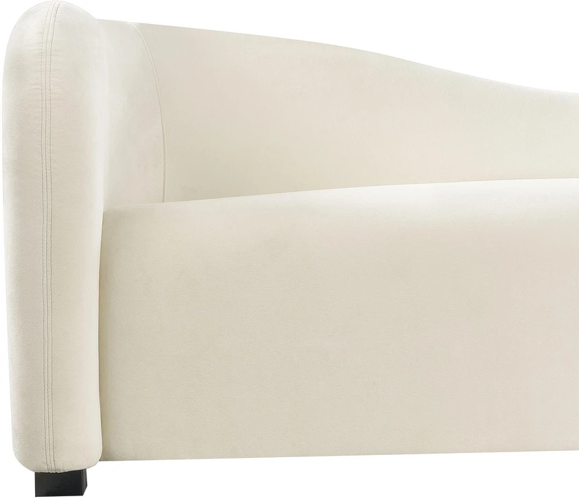 Sofa Beliani 5 vietų svetainės baldų komplektas VELTADA veliūrinis, kreminės spalvos