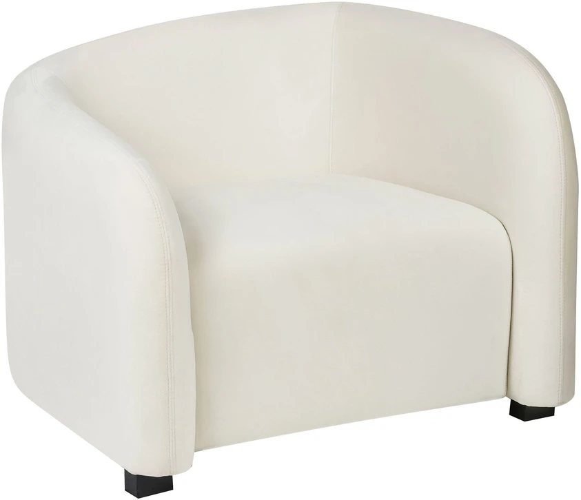 Sofa Beliani 5 vietų svetainės baldų komplektas VELTADA veliūrinis, kreminės spalvos