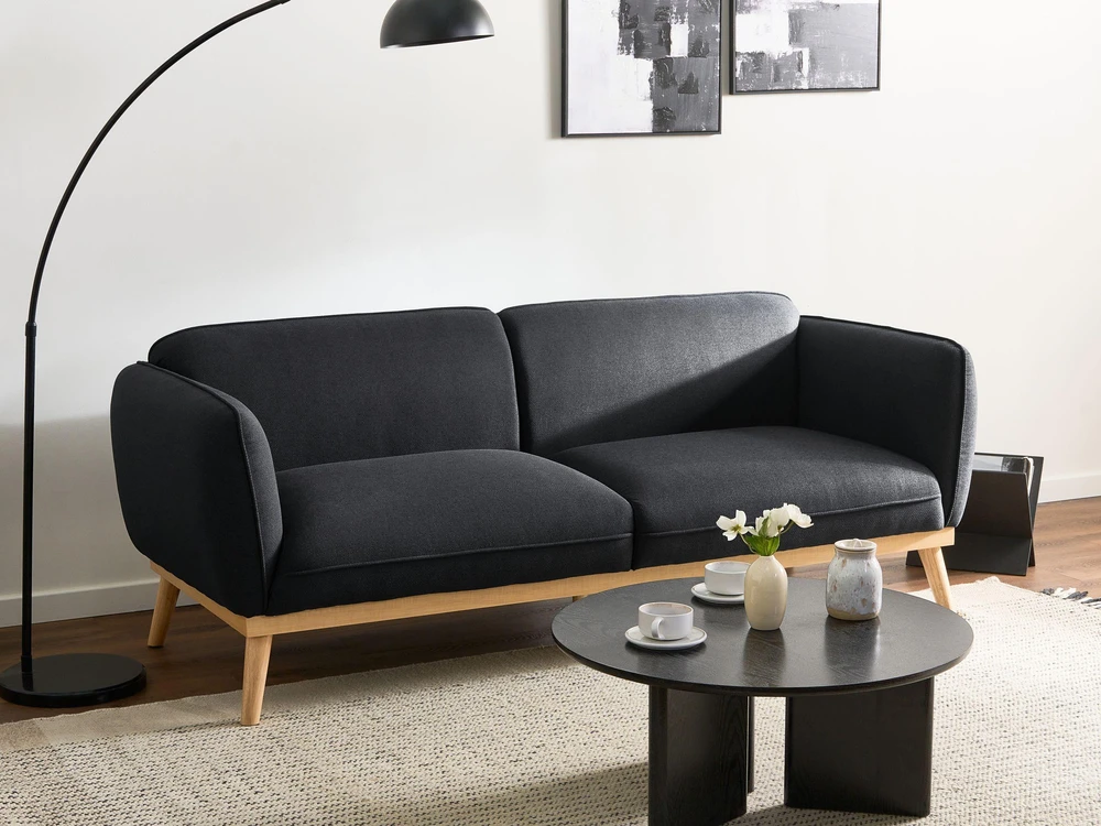 Sofa Beliani 5 vietų svetainės baldų komplektas LJUNG, juodas