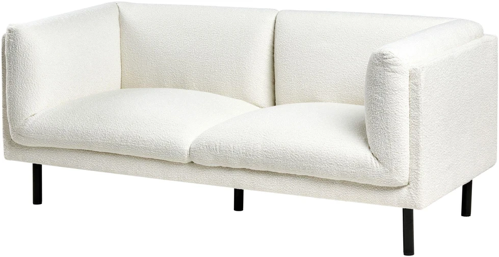Sofa Beliani 5 vietų svetainės baldų komplektas VORGOD Boucle, kreminės baltos spalvos