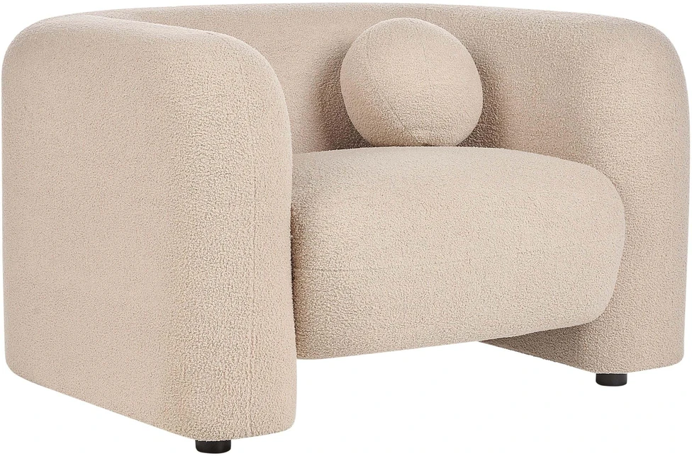 Sofa Beliani 5 vietų svetainės baldų komplektas LEIREN, buklė audinys, smėlio spalvos