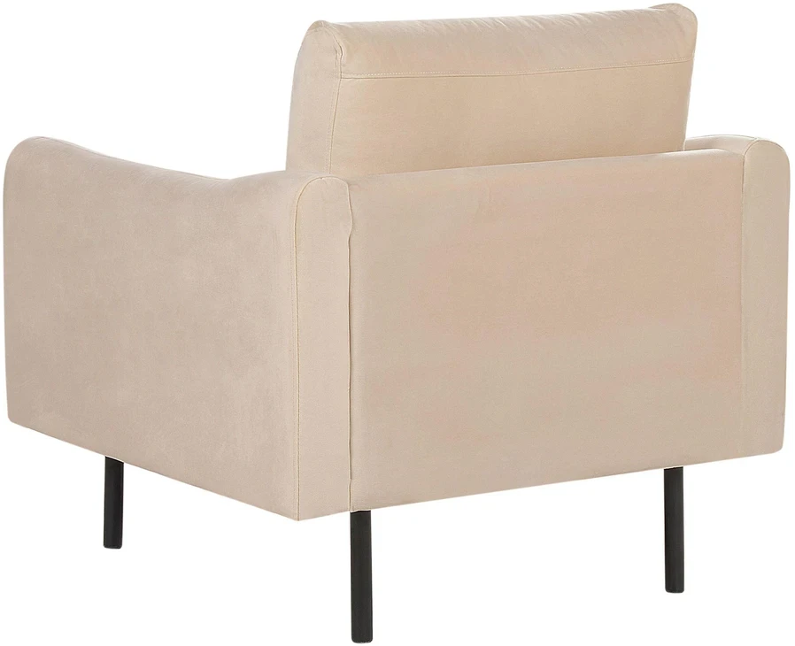 Sofa Beliani 5 vietu svetaines baldu komplektas VINTERBRO, veliuras, smėlio spalva, su otomane