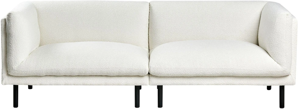 Sofa Beliani 5 vietų svetainės baldų komplektas VORGOD Boucle, kreminės baltos spalvos