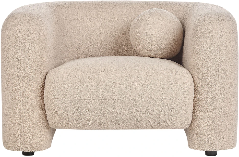 Sofa Beliani 5 vietų svetainės baldų komplektas LEIREN, buklė audinys, smėlio spalvos