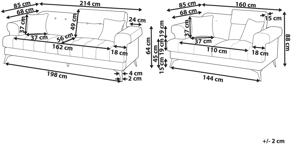 Sofa Beliani 5 vietų svetainės baldų komplektas SKIVE, boucle, baltas