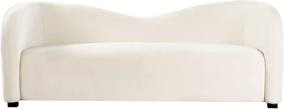 Sofa Beliani 5 vietų svetainės baldų komplektas VELTADA veliūrinis, kreminės spalvos