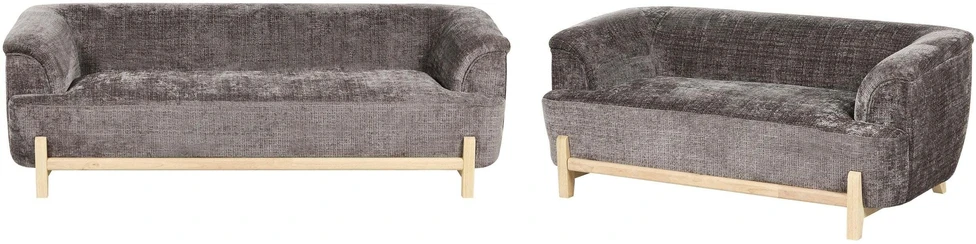 Sofa Beliani 5 vietų svetainės baldų komplektas ALNOR, šenilinis, rudas