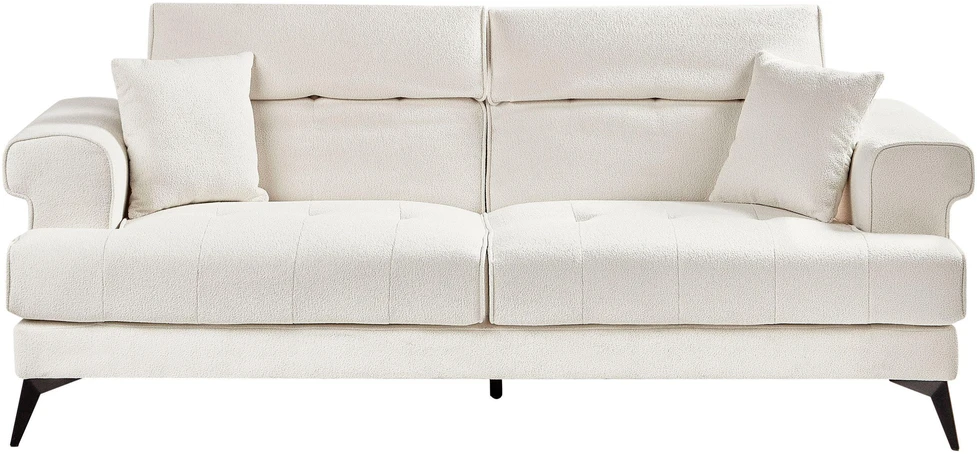 Sofa Beliani 5 vietų svetainės baldų komplektas SKIVE, boucle, baltas
