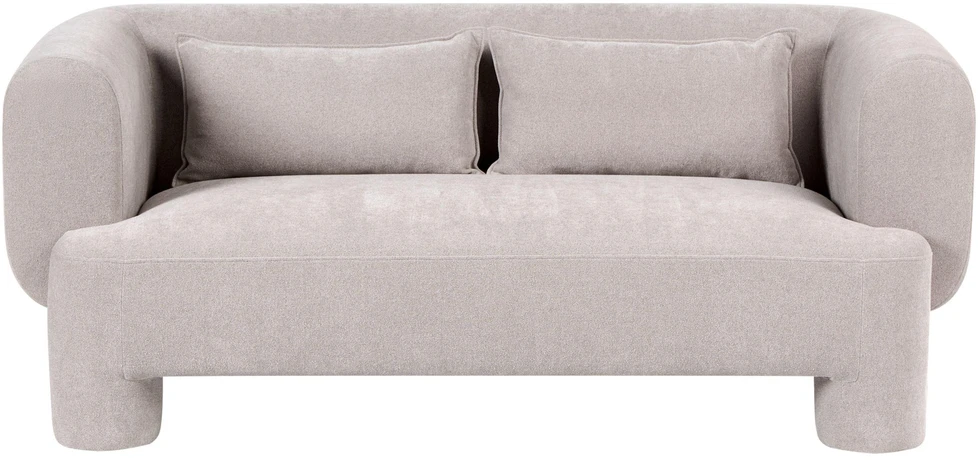 Sofa Beliani 6 asmenų poilsio komplektas HOGBO smėlio spalvos su otomane