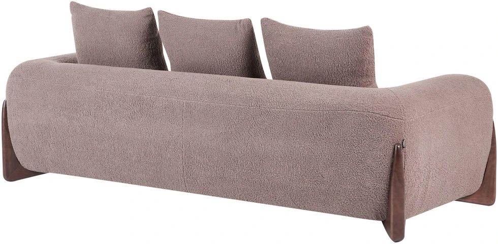 Sofa Beliani 6 asmenų svetainės baldų komplektas VINLIDEN rudos spalvos boucle audinio