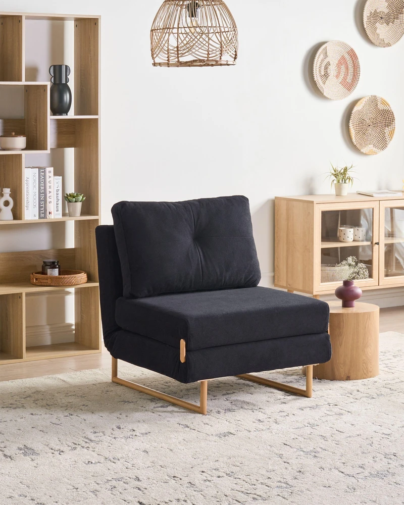 Sofa Beliani 6 asmenų svetainės baldų komplektas JERSLEV juodas