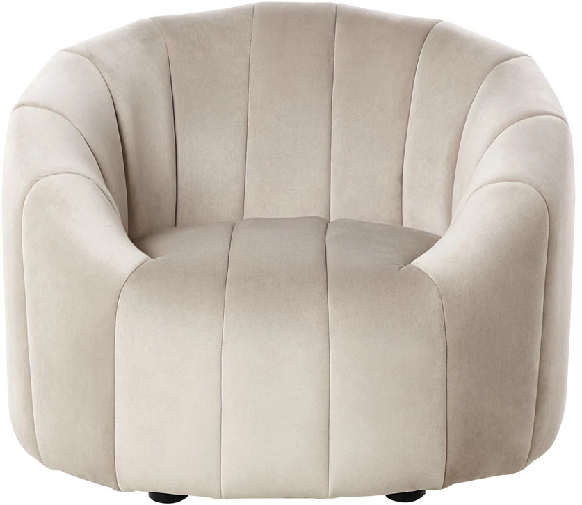 Sofa Beliani 6 asmenų svetainės baldų komplektas MALUNG, veliūras, smėlio spalvos
