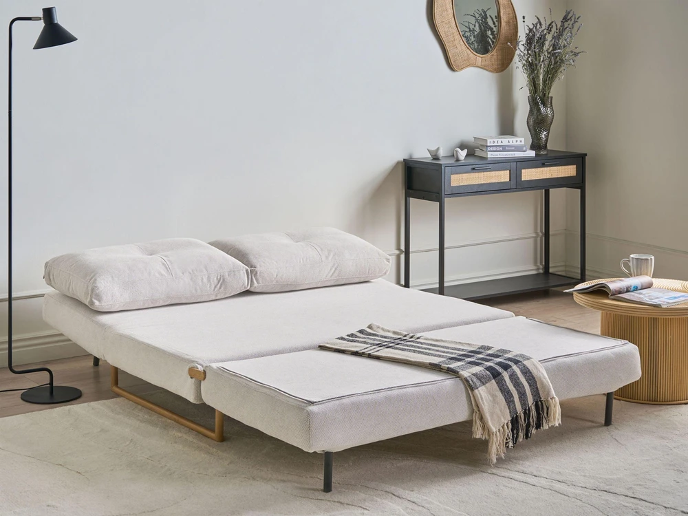 Sofa Beliani 6 asmenų svetainės baldų komplektas JERSLEV, kreminė balta