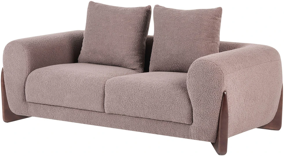 Sofa Beliani 6 asmenų svetainės baldų komplektas VINLIDEN rudos spalvos boucle audinio