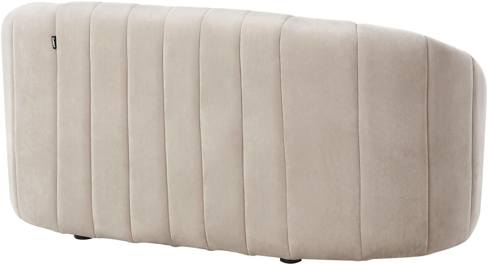 Sofa Beliani 6 asmenų svetainės baldų komplektas MALUNG, veliūras, smėlio spalvos