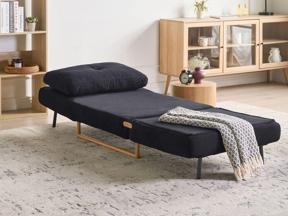 Sofa Beliani 6 asmenų svetainės baldų komplektas JERSLEV juodas