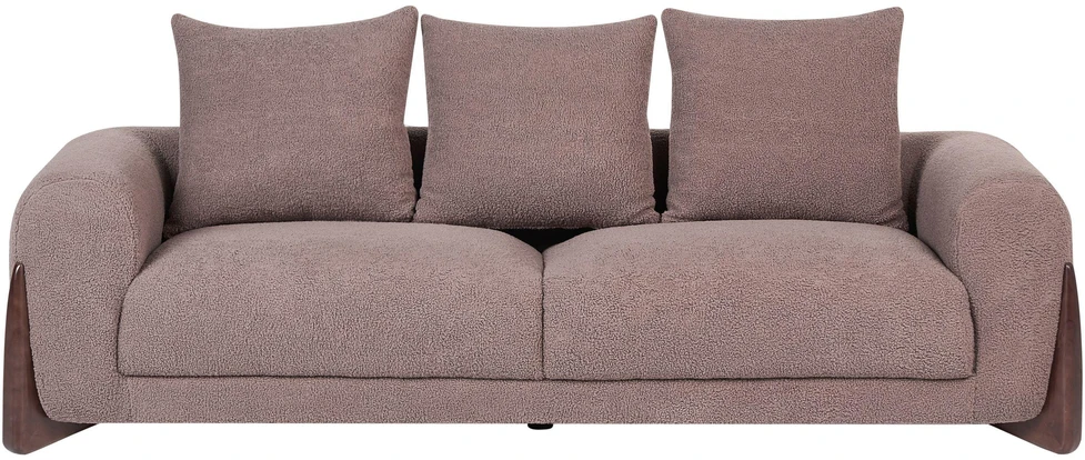 Sofa Beliani 6 asmenų svetainės baldų komplektas VINLIDEN rudos spalvos boucle audinio