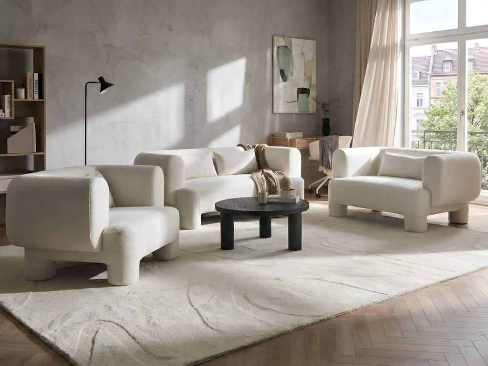 Sofa Beliani 6 asmenų svetainės baldų komplektas HOGBO baltas