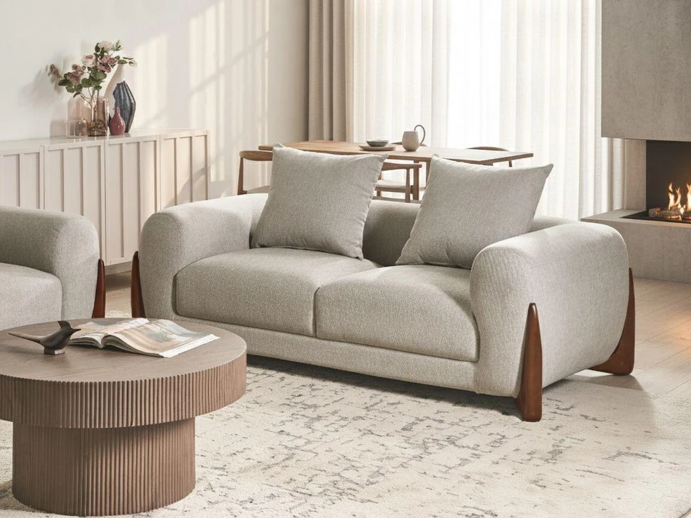 Sofa Beliani 6 vietų poilsio baldų komplektas VINLIDEN smėlio ir rusvos spalvos