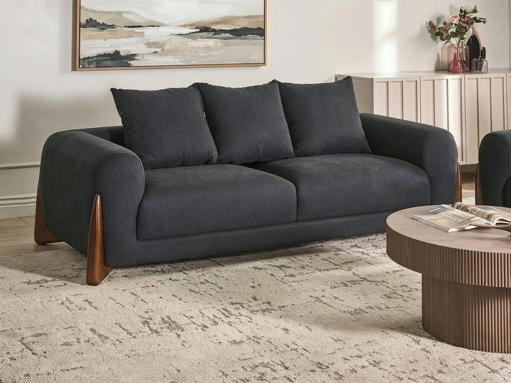 Sofa Beliani 6 vietų poilsio baldų komplektas VINLIDEN, juodas
