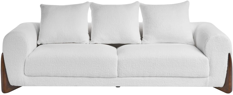 Sofa Beliani 6 vietų poilsio baldų komplektas VINLIDEN Bouclé, baltas