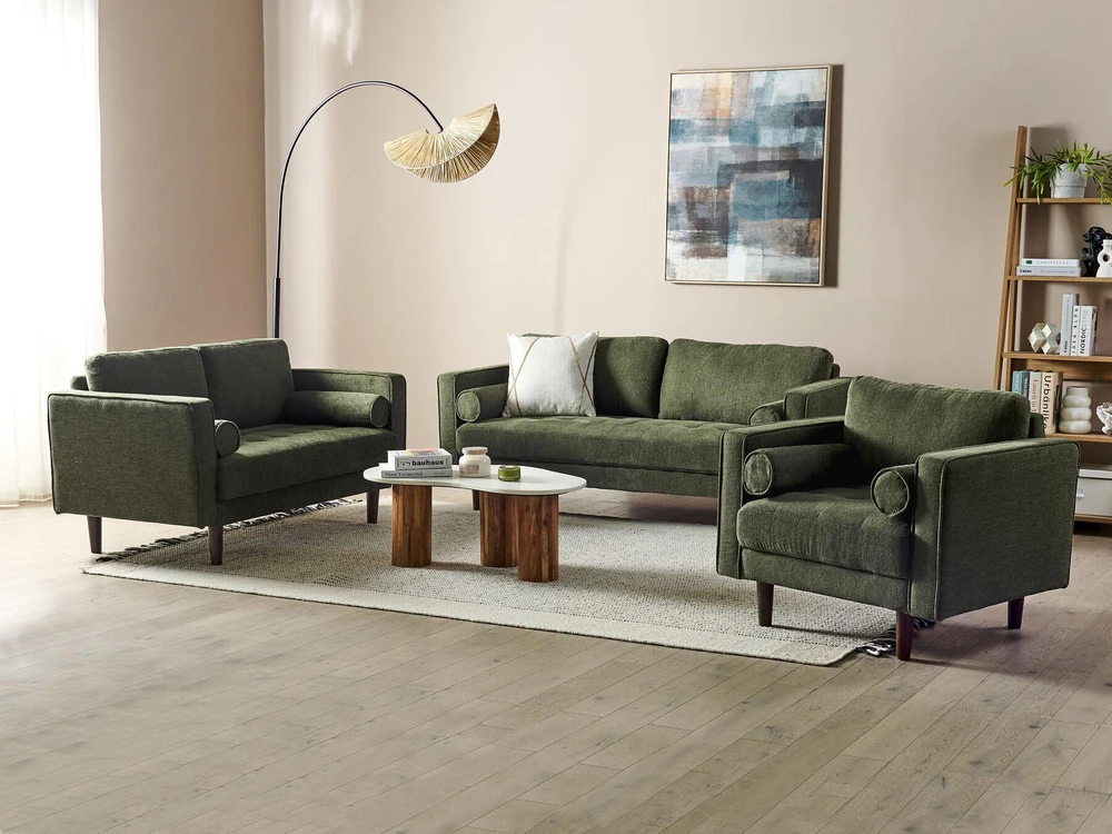 Sofa Beliani 6 vietų poilsio komplektas NURMO tamsiai žalias