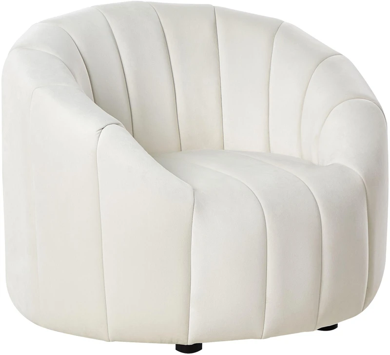 Sofa Beliani 6 vietų svetainės baldų komplektas MALUNG, veliūras, kreminė balta