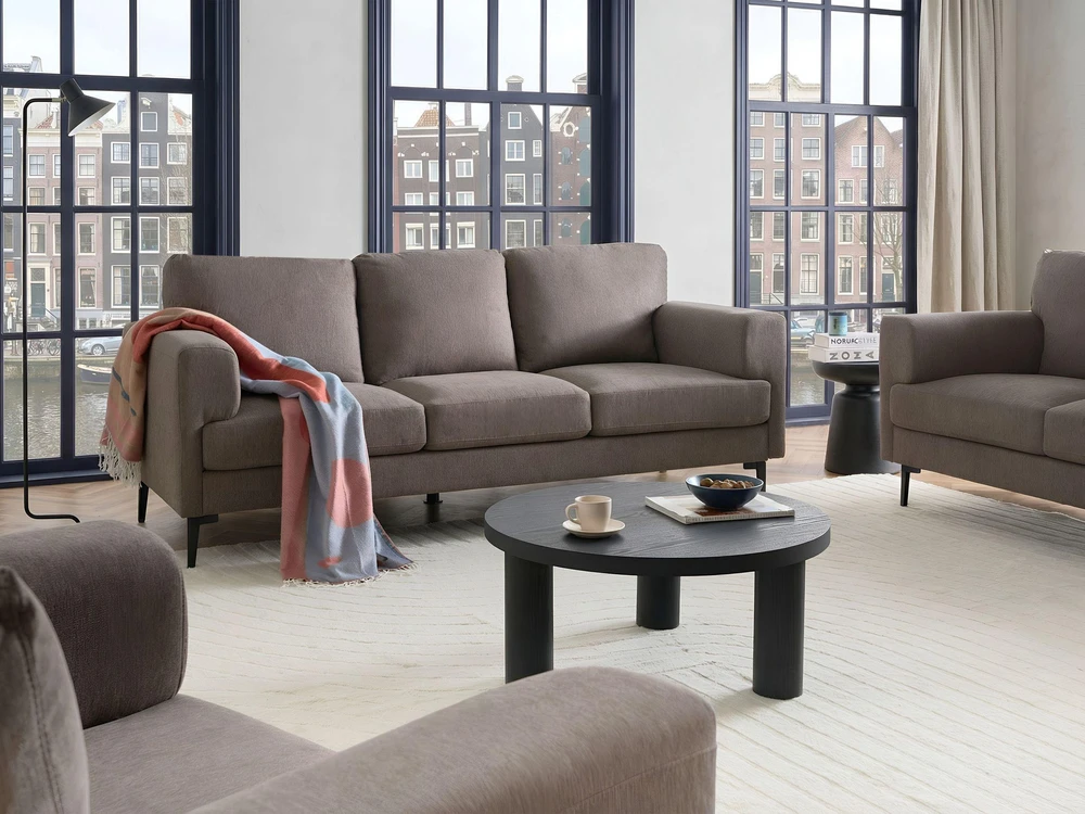 Sofa Beliani 6 vietų svetainės baldų komplektas LOUSTO rudas