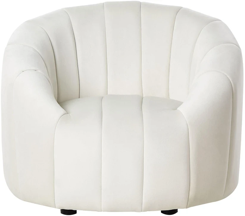 Sofa Beliani 6 vietų svetainės baldų komplektas MALUNG, veliūras, kreminė balta