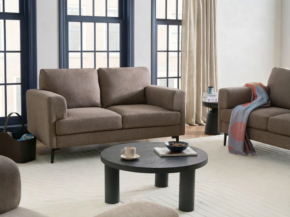 Sofa Beliani 6 vietų svetainės baldų komplektas LOUSTO rudas
