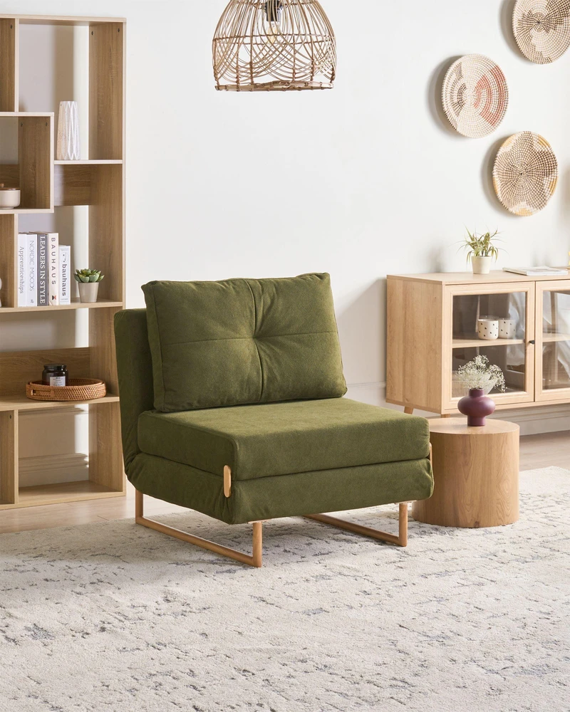 Sofa Beliani 6 vietų svetainės baldų komplektas JERSLEV žalias