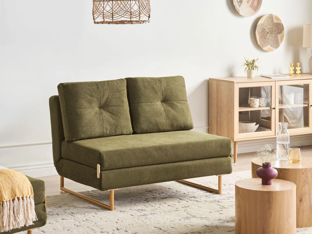 Sofa Beliani 6 vietų svetainės baldų komplektas JERSLEV žalias