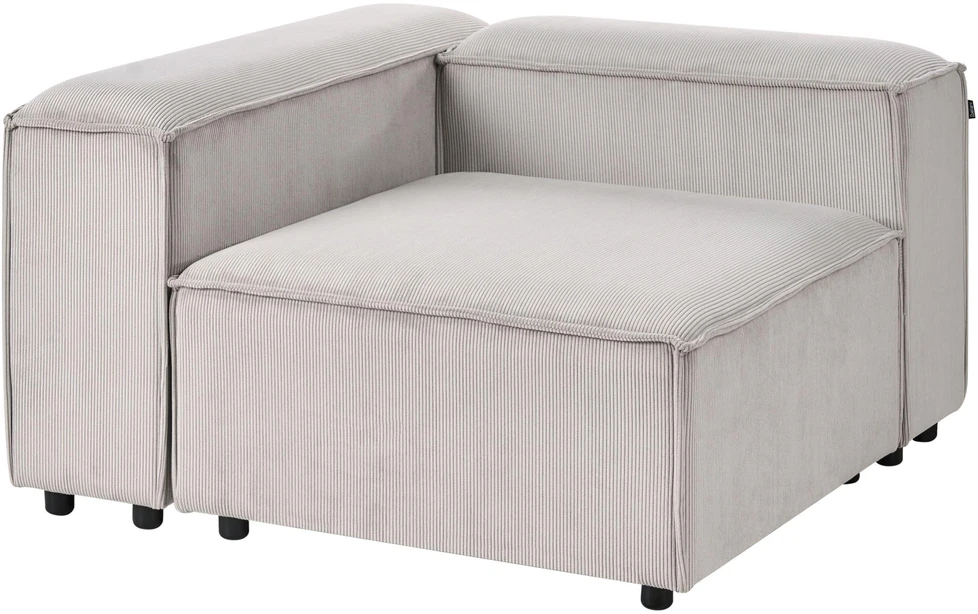Sofa Beliani ARDAL kampinis modulis, velvetas, smėlio pilkas, dešininis