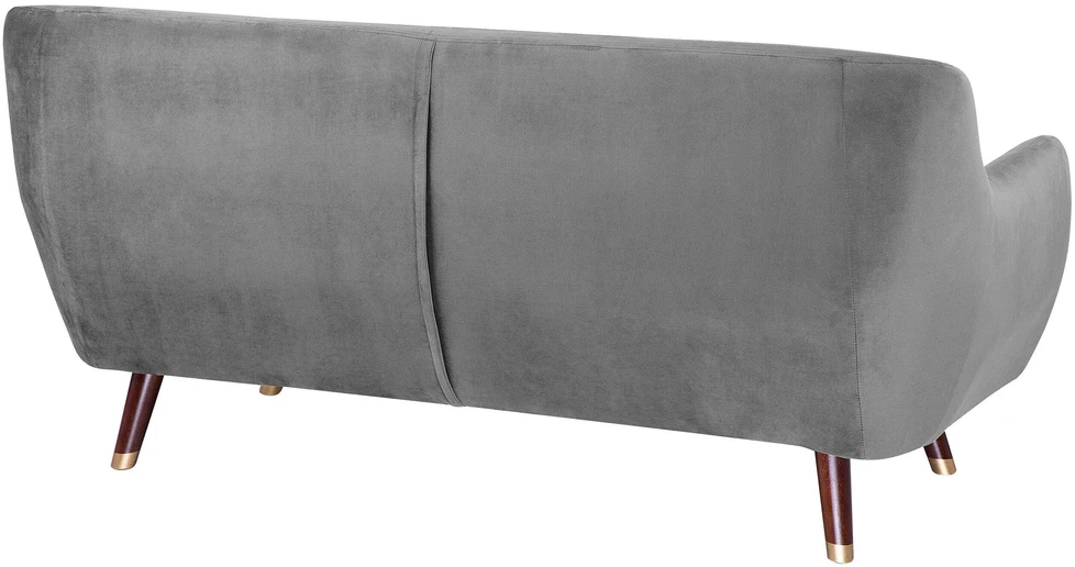 Sofa Beliani BODO 6 asmenų svetainės baldų komplektas, veliūras, pilkas