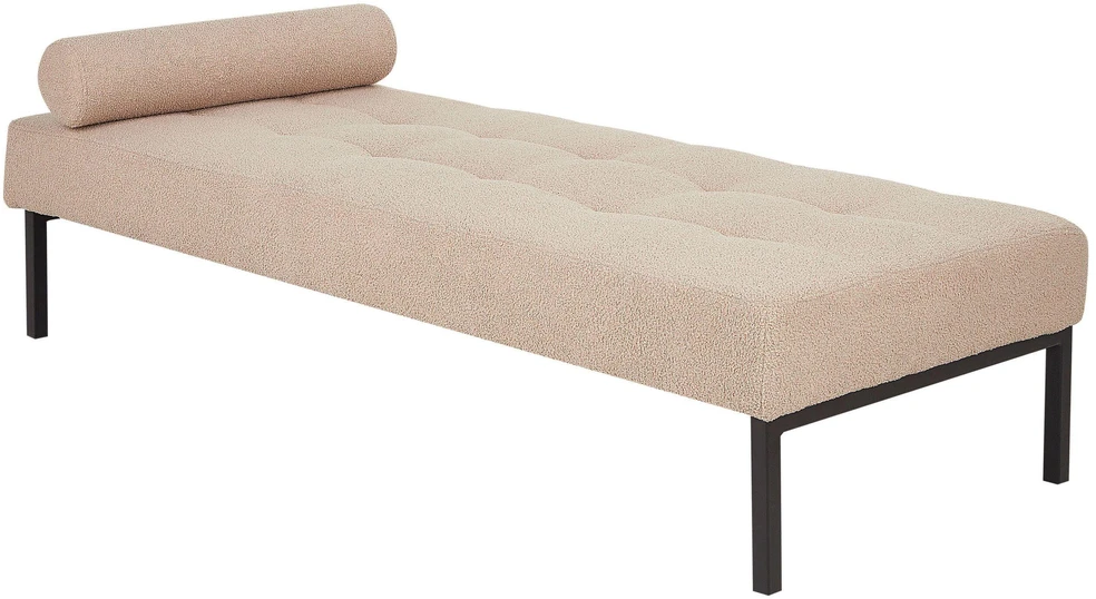 Sofa Beliani CHINON šezlongas, „Bouclé“, smėlio spalvos
