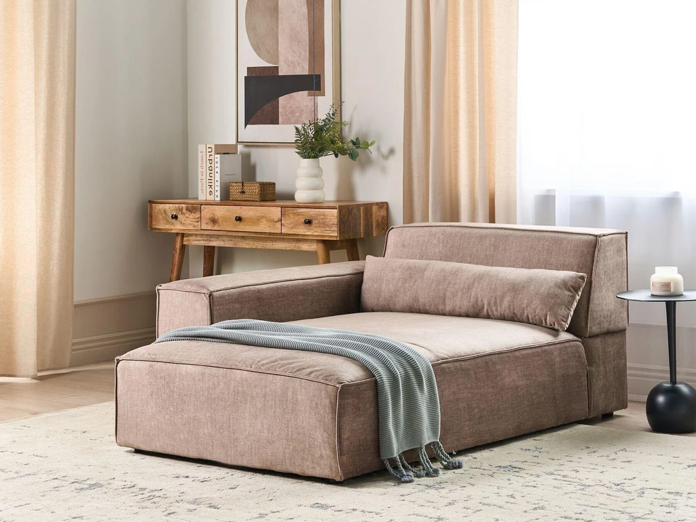 Sofa Beliani Dešinės pusės šezlongas HELLNAR, šviesiai rudas