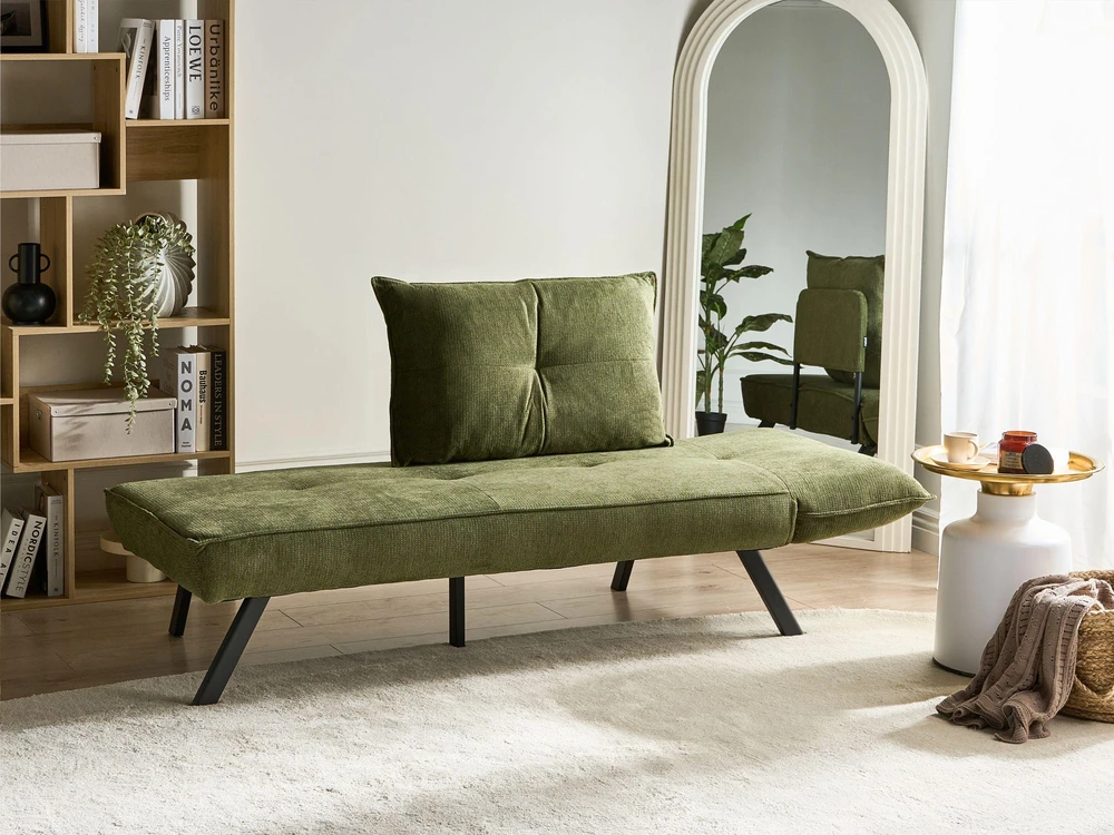 Sofa Beliani Dešinės pusės šezlongas ROCAMADOUR, žalias