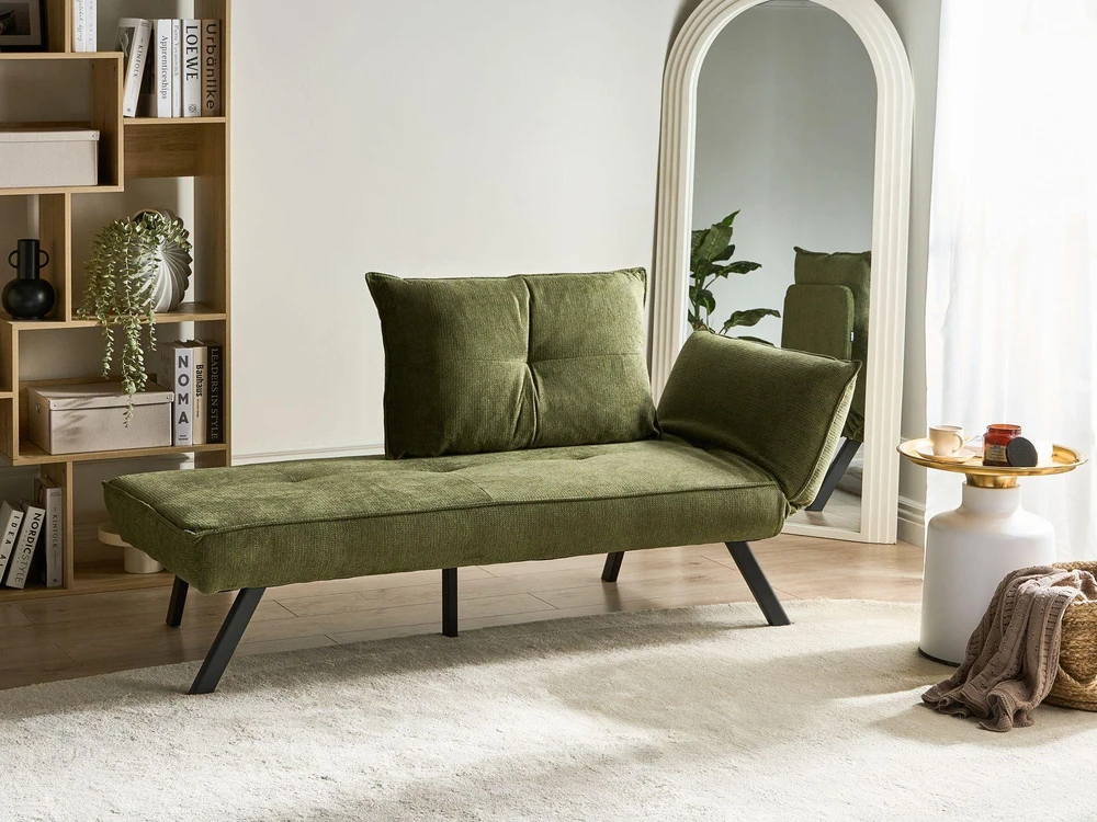 Sofa Beliani Dešinės pusės šezlongas ROCAMADOUR, žalias