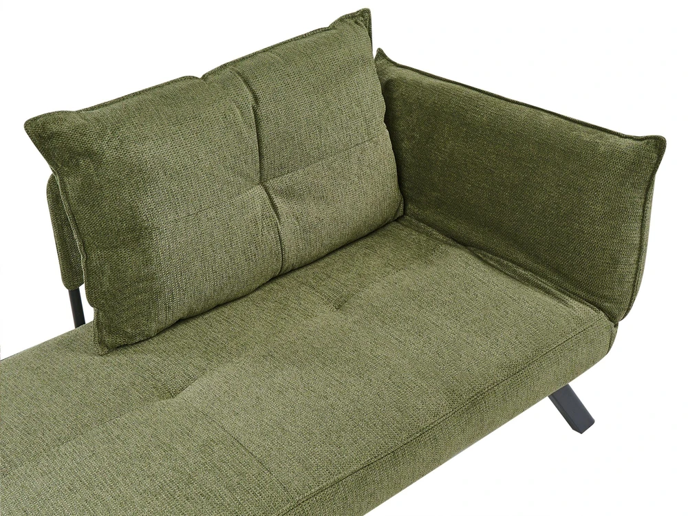 Sofa Beliani Dešinės pusės šezlongas ROCAMADOUR, žalias