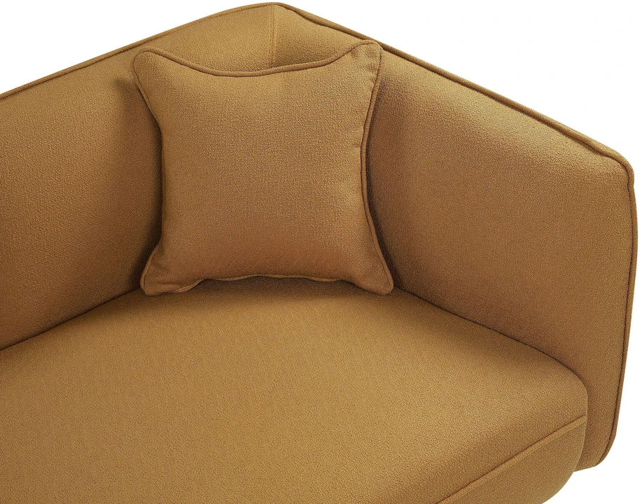 Sofa Beliani Dešininė šezlongas CHEVANNES Boucle garstyčių spalvos