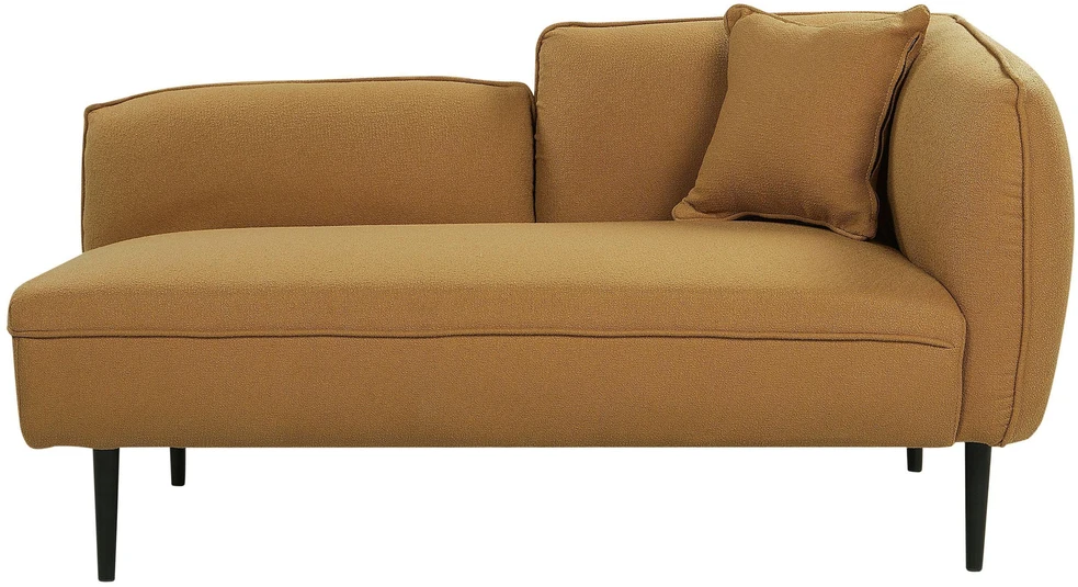 Sofa Beliani Dešininė šezlongas CHEVANNES Boucle garstyčių spalvos